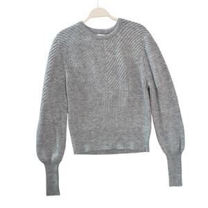 Bishop+young small womens comfy gray knit sweater Anthropologie wool cottagecore